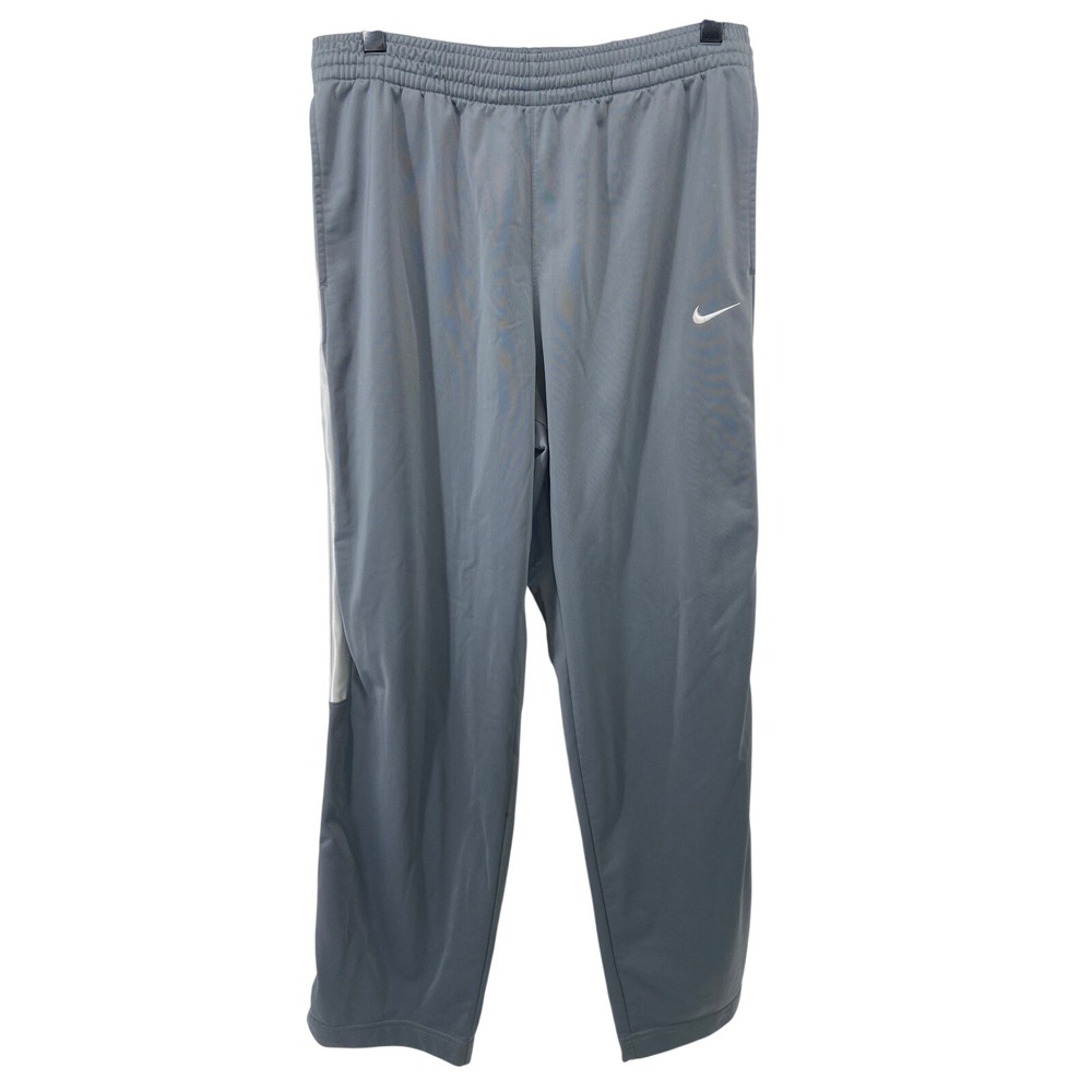 Vintage Nike Basketball Pants Mens Large Gray Warmup Athletic Track Sweats Y2K